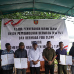 Pa’a-Olong Resmi Hibah Tanah Bangun Pelabuhan Ferry di Seram Utara